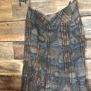 Wool blend long skirt